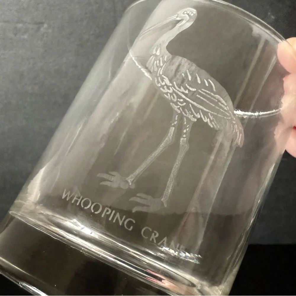 Georg Jensen “Endangered Species” Etched Whiskey Glasses 1970s Denmark– Set of 4